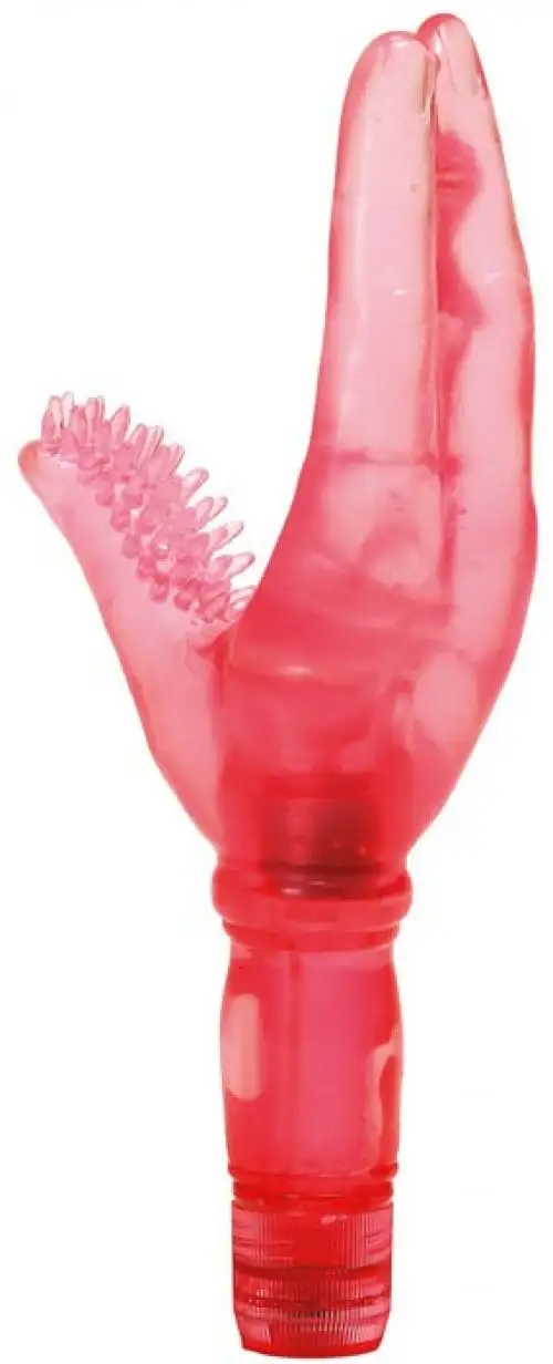 Вибратор гелевый TWO FINGER JUICE PINK photo 1