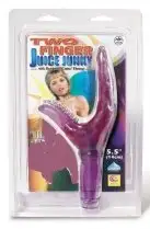 Вибратор гелевый TWO FINGER JUICE PINK photo 2