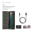 Смартвибратор-пульсатор Zalo — King Turquoise Green, кристалл Swarovski photo 5