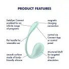 Смарт-виброяйцо Satisfyer Smooth Petal Connect App Mint photo 7