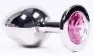 Анальная пробка SWAROVSKI PINK L photo 1