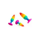 Силиконовая анальная пробка Wooomy Hiperloo Silicone Rainbow Plug S, диаметр 2,4 см, длина 9 см photo 5