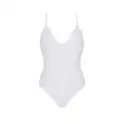 Боди с ажурным декором и открытым шагом Ursula Body white L/XL — Passion photo 3