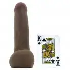 Фаллоимитатор TOPCO CYBERSKIN CYBER COCK WITH BALLS BROWN photo 3