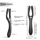 Вибратор-стимулятор Dorcel INFINITE JOY BLACK, многофункциональный, унисекс photo 3