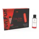 Набор Intt DOUBLE FUN: вибропуля (10 режимов, перезаряжаемая), клубничный лубрикант на водной основе photo 3